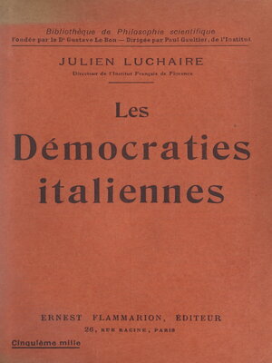 cover image of Les démocraties italiennes